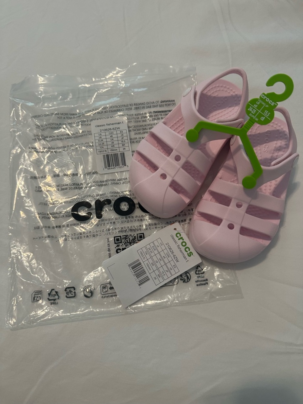 Crocs Fisherman Sandal Pink Milk C8